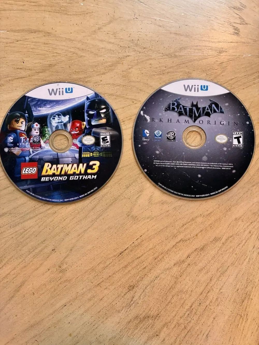 2 - Batman Arkham Origins & LEGO Batman 3 Nintendo Wii U - 2 Game Lot Disc Only